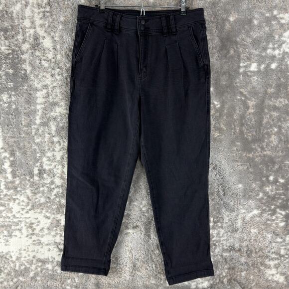 Sonoma Size 14 Relaxed Denim Casual Jeans Black Button Zip Tapered Pants - Picture 1 of 11